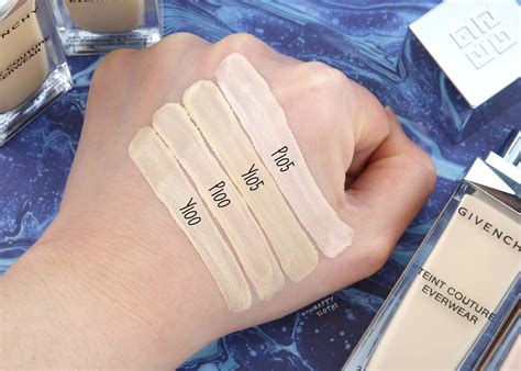 givenchy teint couture foyndation swatches|givenchy teint couture everwear foundation.